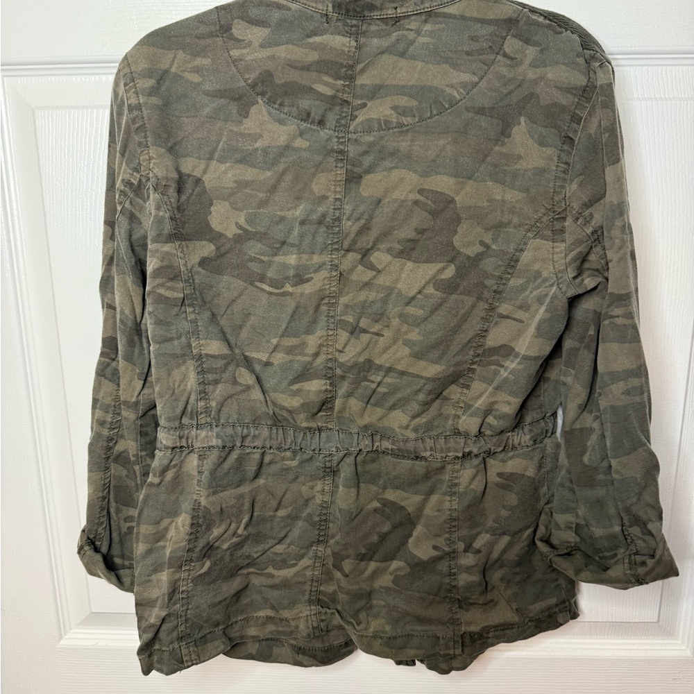 Social Standard by Sanctuary Green Camo Military Snap Jacket Size XS GUC - Picture 5 of 8